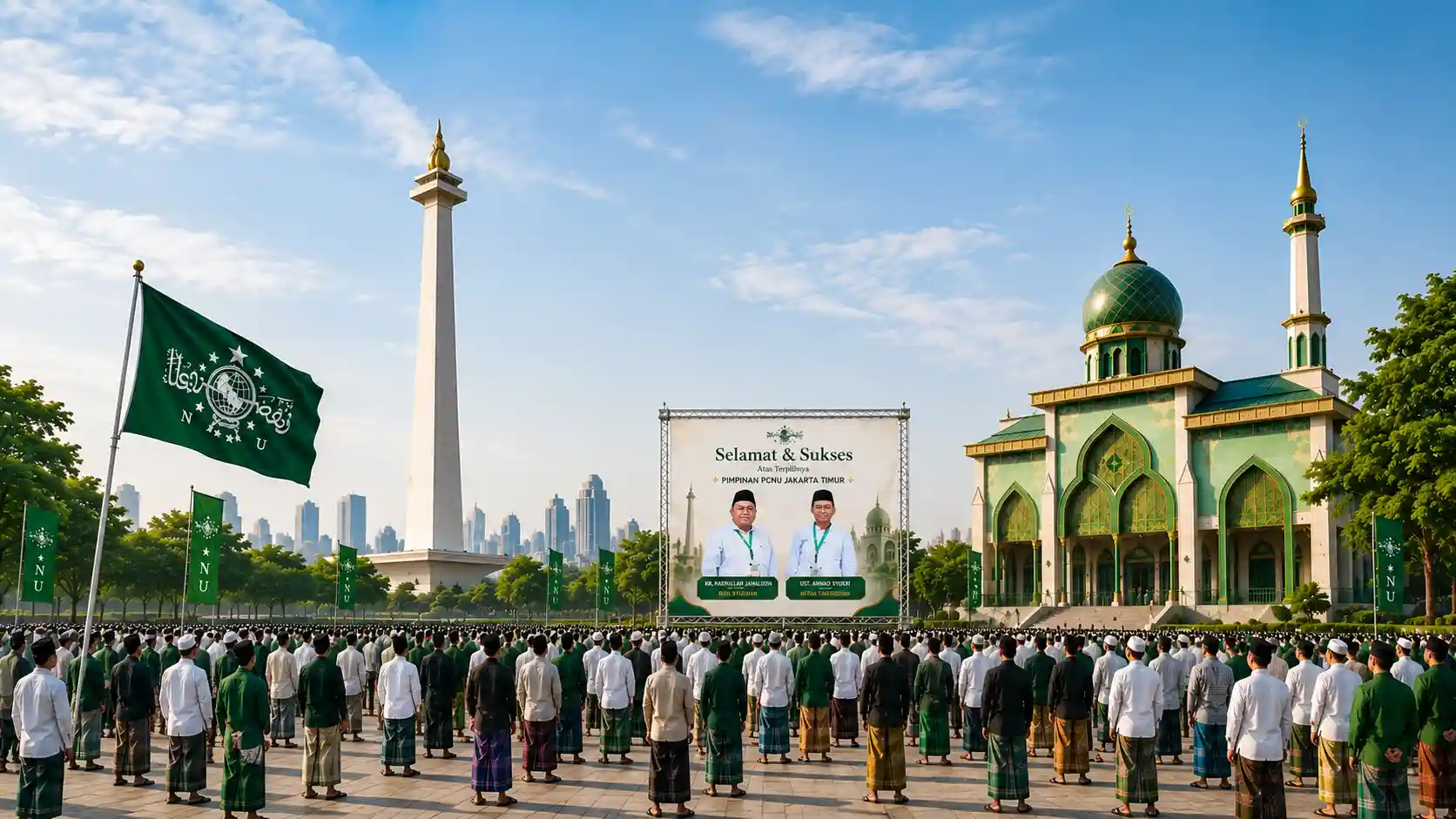 Kebersamaan pengurus dan warga PWNU Pengurus Wilayah Provinsi Bali